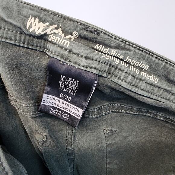 Mossimo High Rise Cargo Jeggings Size 28" Green Utility Military Gorp Indie - Picture 9 of 9